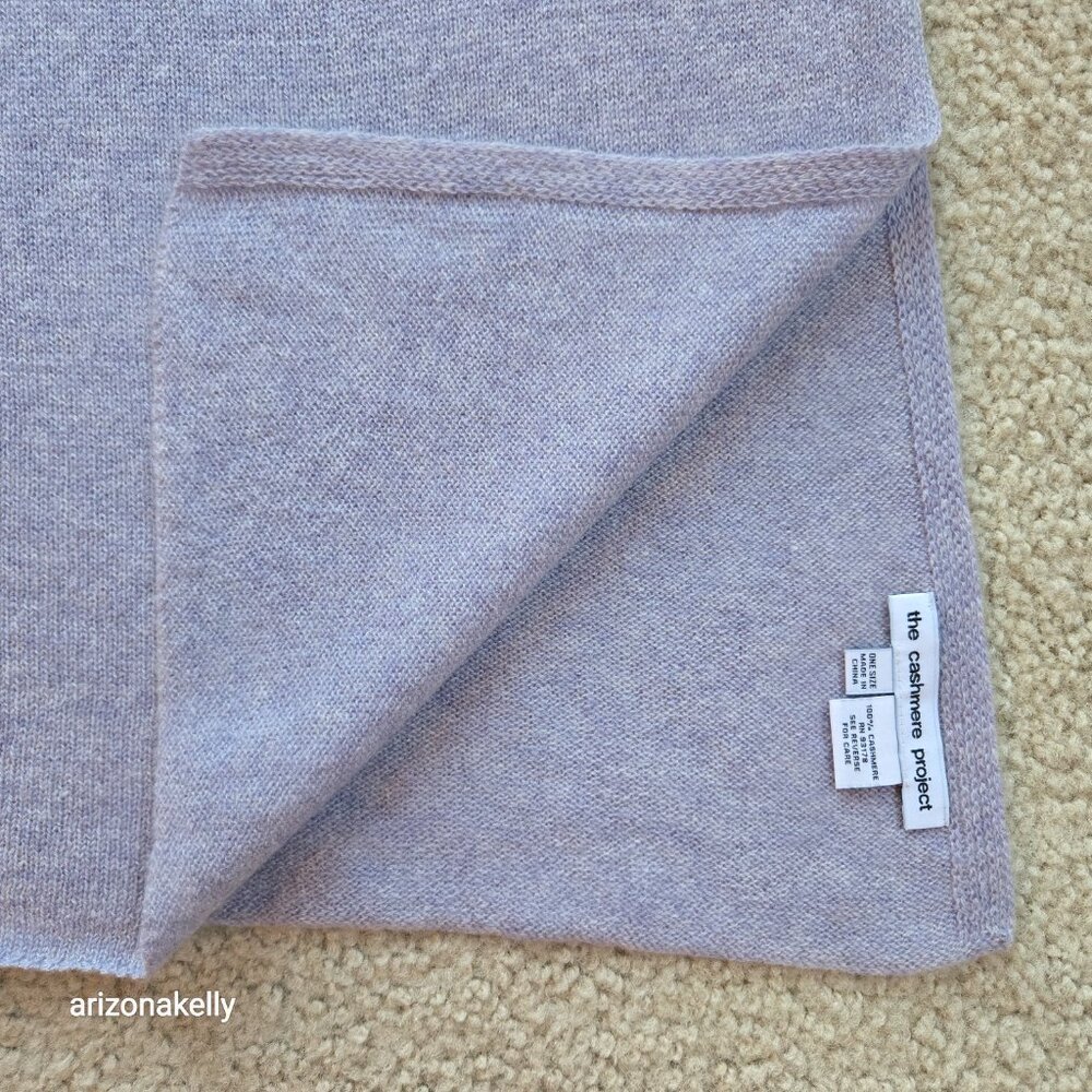 The Cashmere Project Heathered Lavender Knit Scarf - Picture 7 of 14